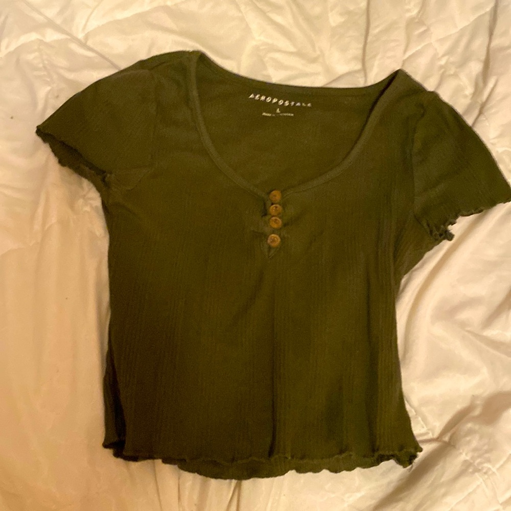 Green Aèropostale crop top Large